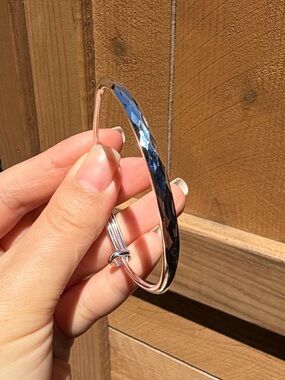 Silver Adjustable Bangle Bracelet